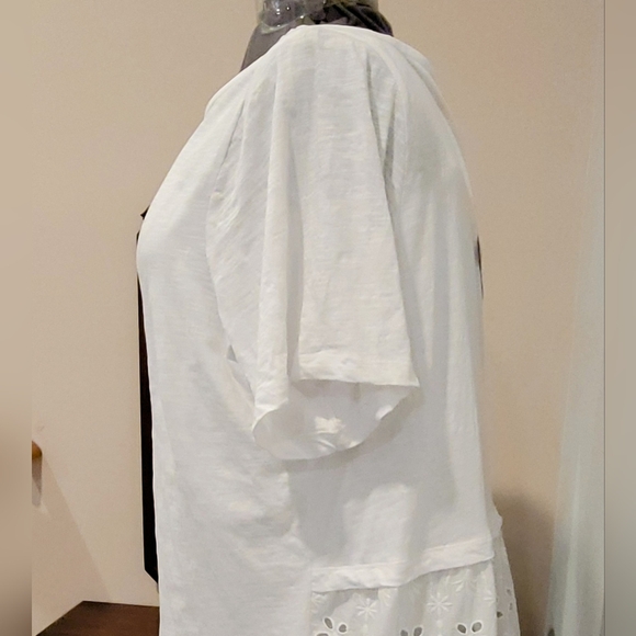 NWT 3X Slub Cotton Top w/Eyelet Back - Picture 6 of 9